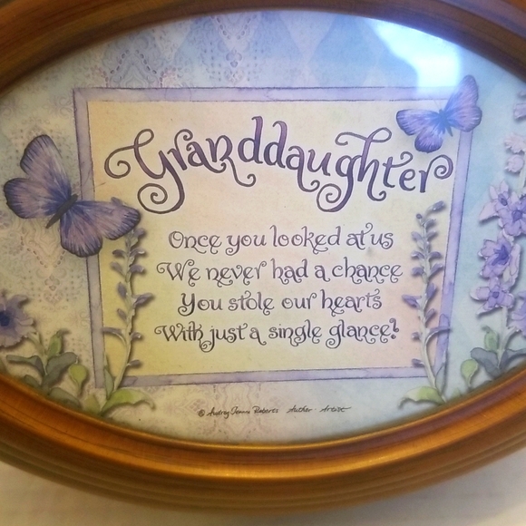 Granddaughter Butterfly Woodgrain Musical Unchained Melody Jewelry Box - Picture 7 of 15